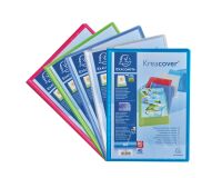 Protegedocumentos Exacompta polipropileno translúcido personalizable A4 40 bolsillos - 80 vistas colores surtidos