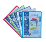 Protège-documents Exacompta polypropylène translucides personnalisables A4 - 40 pochettes - 80 vues - couleurs assorties