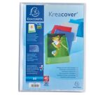 Protège-documents Exacompta polypropylène translucides personnalisables A4 - 20 pochettes - 40 vues - couleurs assorties