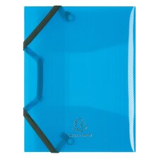 Translucent sleeve in plastic with 3 folds Exacompta 12 x 16 cm back 1,7 cm assorted colours