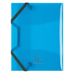 Chemise à élastique 3 rabats plastique Exacompta 12 x 16 cm dos 1,7 cm couleurs assorties - format A6