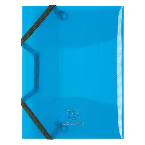 Chemise à élastique 3 rabats plastique Exacompta 12 x 16 cm dos 1,7 cm couleurs assorties - format A6