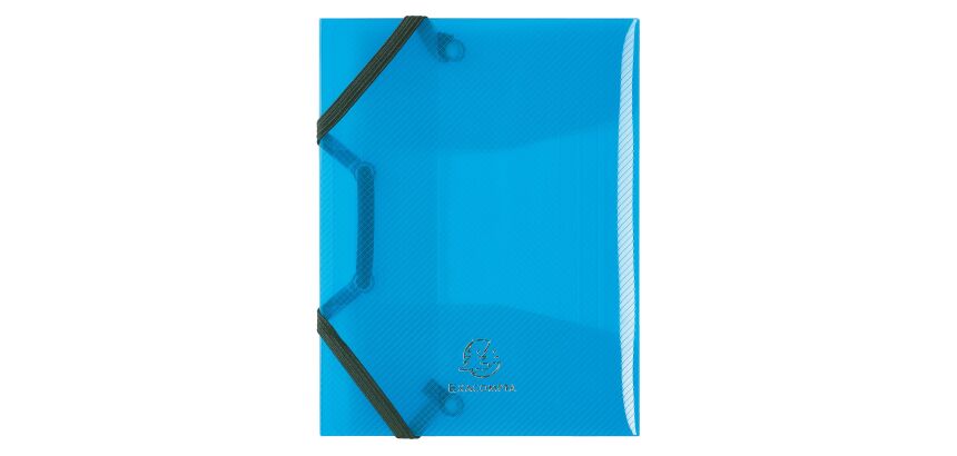 Chemise à élastique 3 rabats plastique Exacompta 12 x 16 cm dos 1,7 cm couleurs assorties - format A6