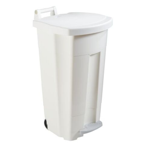Papelera pedal selectiva 90 litros Rossignol blanca