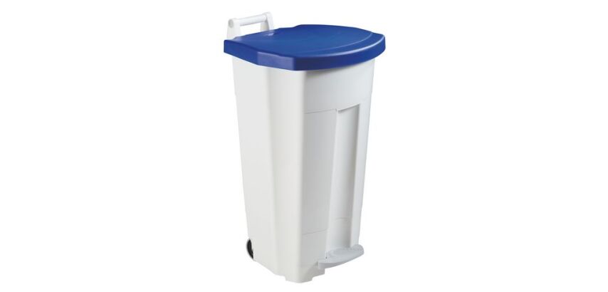 Poubelle 90 litres Boogy Rossignol tri sélectif rectangle à pédale couleur