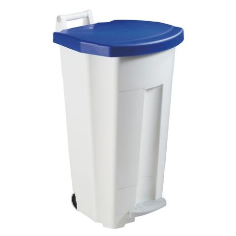 Papelera pedal selectiva 90 litros Rossignol azul