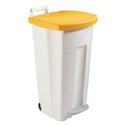 Papelera pedal selectiva 90 litros Rossignol amarilla