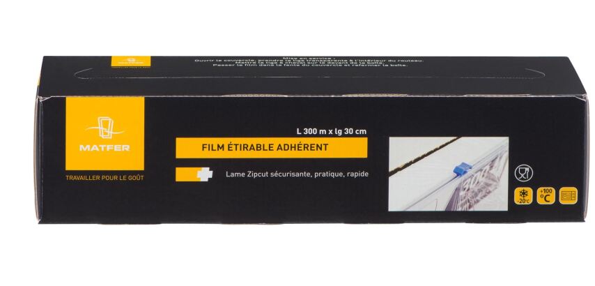 Film Lebensmittel verpackbar transparent PVC, Breite 30 cm - 300 m Rolle