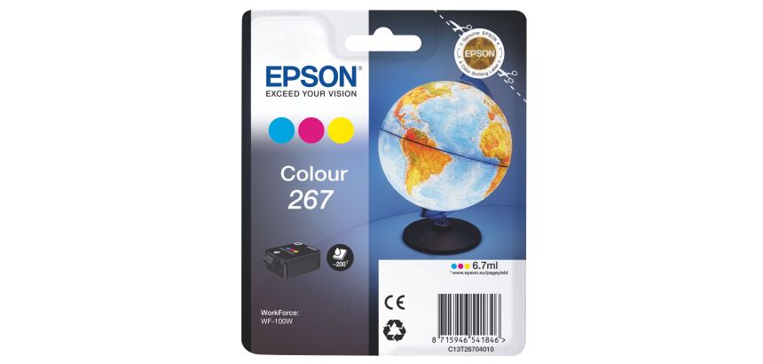 Cartouche Epson 267 - 3 couleurs pour imprimante jet d'encre