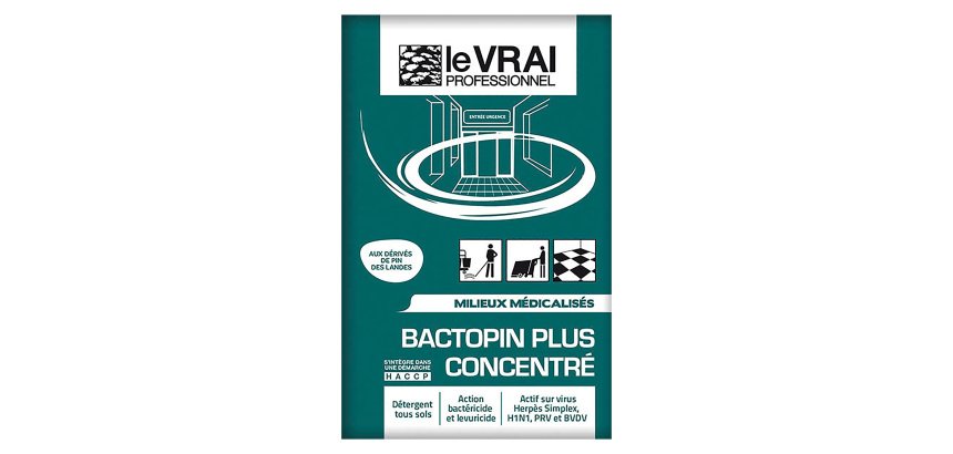 Détergent désinfectant odorisant Le Vrai Bactopin Plus Concentré – Carton de 250 doses