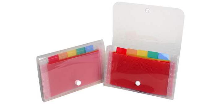 Trieur valisette plastique Exacompta à soufflet 6 divisions incolore