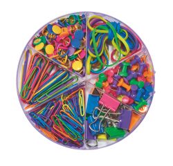 Kit met gekleurde klemmen - 6 geassorteerde artikelen