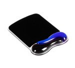 Tapis souris avec repose-poignet ergonomique noir/bleu