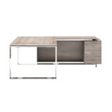 Desk with return on Darwin cabinet Darwin metal legs