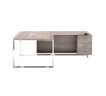 Bureau compact retour à droite L 200 x P 100 cm, piétement métal - Maestro