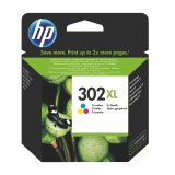 Cartouche HP 302XL haute capacité 3 couleurs pour imprimante jet d'encre