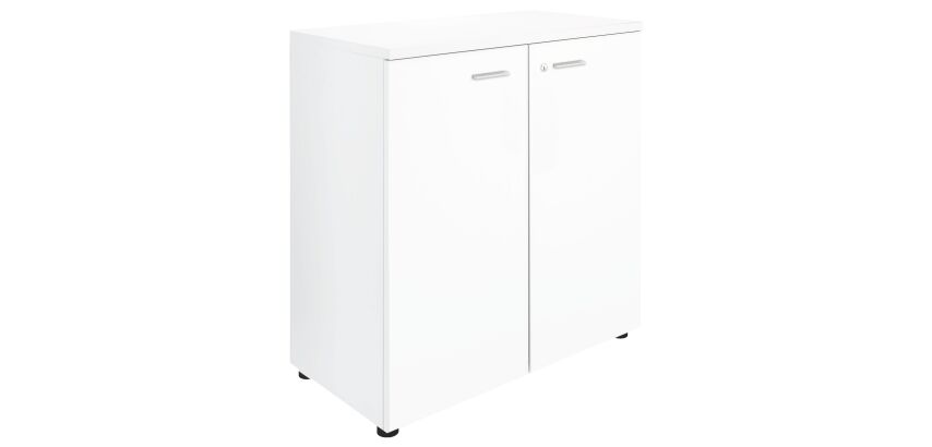 Armoire basse Essenzza/ Darwin  H 89 x L 86 x P 45 cm portes battantes