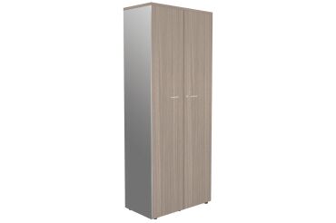 High cabinet H 217 cm wood swinging doors elm color body alu Essenzza - Darwin