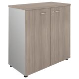 Armoire basse H 89 cm bois portes battantes orme Essenzza - Darwin