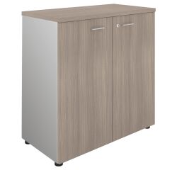 Armoire basse H 89 cm bois portes battantes orme Greko