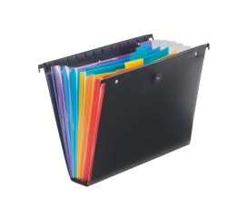 Suspension signature file for drawers in opaque polypropylene Rainbow Viquel 6 divisions black