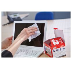 Toallitas húmedas de pantallas de cristal líquido y dispositivos portátiles E-net - caja de 25