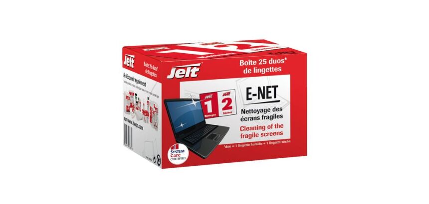 Boîte 25 lingettes Jelt E-Net pour écrans