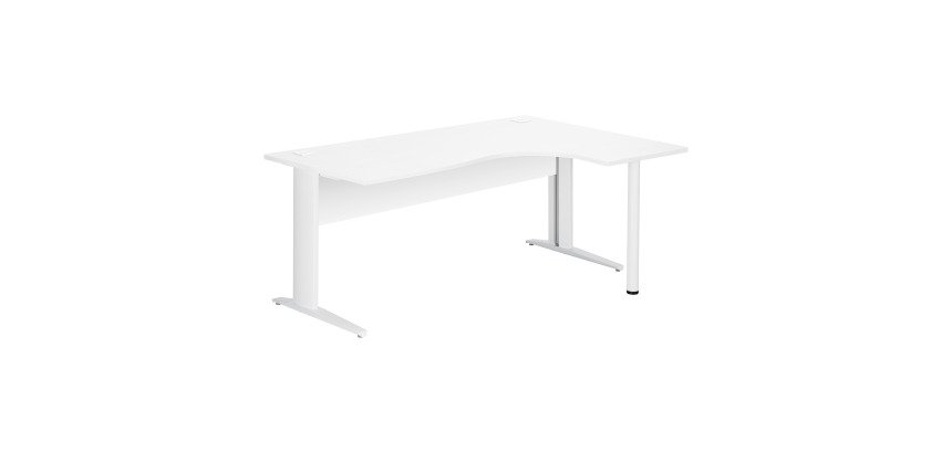 Bureau compact Bruneau Excellens piètement L métal