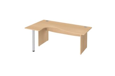 Compact desk with full wooden legs Bruneau Excellens