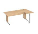 Bureau compact L 180 cm retour droite piètement L Essens