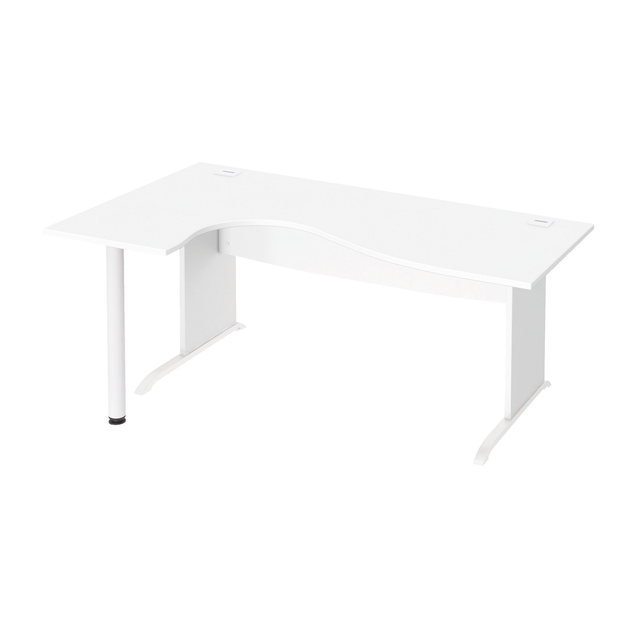 Bureau compact L 180 cm retour gauche piètement L Essens