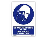 Señal " Obligatorio el Uso de Pantalla Protectora" PVC 21x30cm