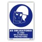 Señal " Obligatorio el Uso de Pantalla Protectora" PVC 21x30cm