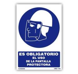 Señal " Obligatorio el Uso de Pantalla Protectora" PVC 21x30cm