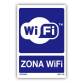 Señal  Zona Wifi PVC 21x30cm