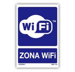 Señal  Zona Wifi PVC 21x30cm