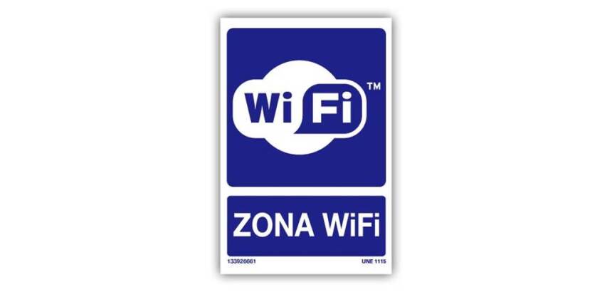 Señal  Zona Wifi PVC 21x30cm