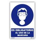 Señal " Es Obligatorio el Uso de Máscara" PVC 21x30cm