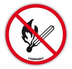 Señal Adhesiva " Prohibido Encender Fuego "