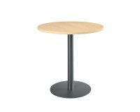 Table ronde 80 cm plateau hêtre piètement colonne Essens