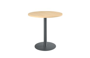 Mesa redonda 80 cm haya - pata columna aluminio Excellens