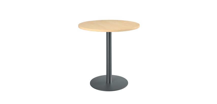 Mesa redonda 80 cm haya - pata columna aluminio Excellens