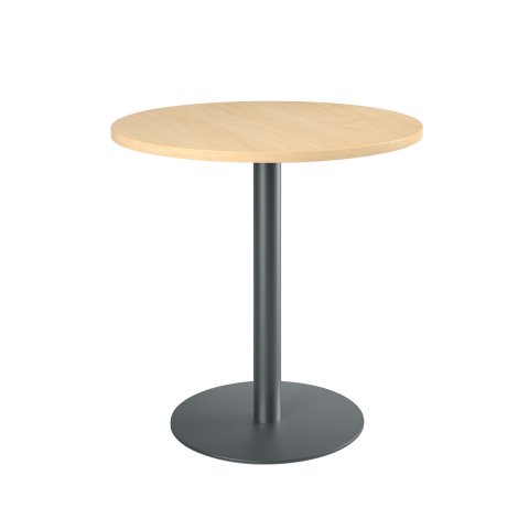 Mesa redonda Ø 80 cm Excellens Haya base circular Antracita