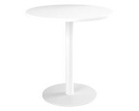 Mesa redonda 80 cm blanca pata columna Excellens