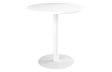 Mesa redonda 80 cm blanca pata columna Excellens