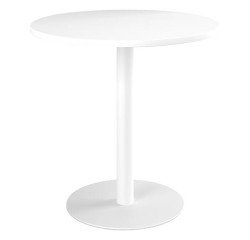 Mesa redonda 80 cm blanca pata columna Excellens