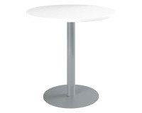 Mesa redonda Ø 80 cm Excellens Blanco base circular Aluminio