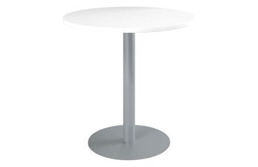 Mesa redonda 80 cm blanca pata columna Excellens