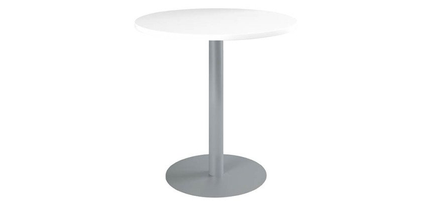Table de réunion ronde piètement colonne métal Excellens