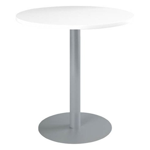 Mesa redonda Ø 80 cm Excellens Blanco base circular Aluminio